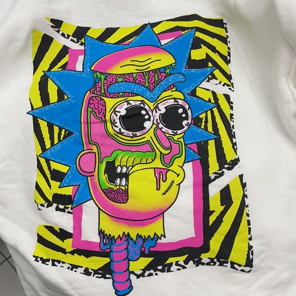 Men’s Rick and Morty Large ADULT SWIM white HOODIE MEN/WOMEN - Picture 3 of 9